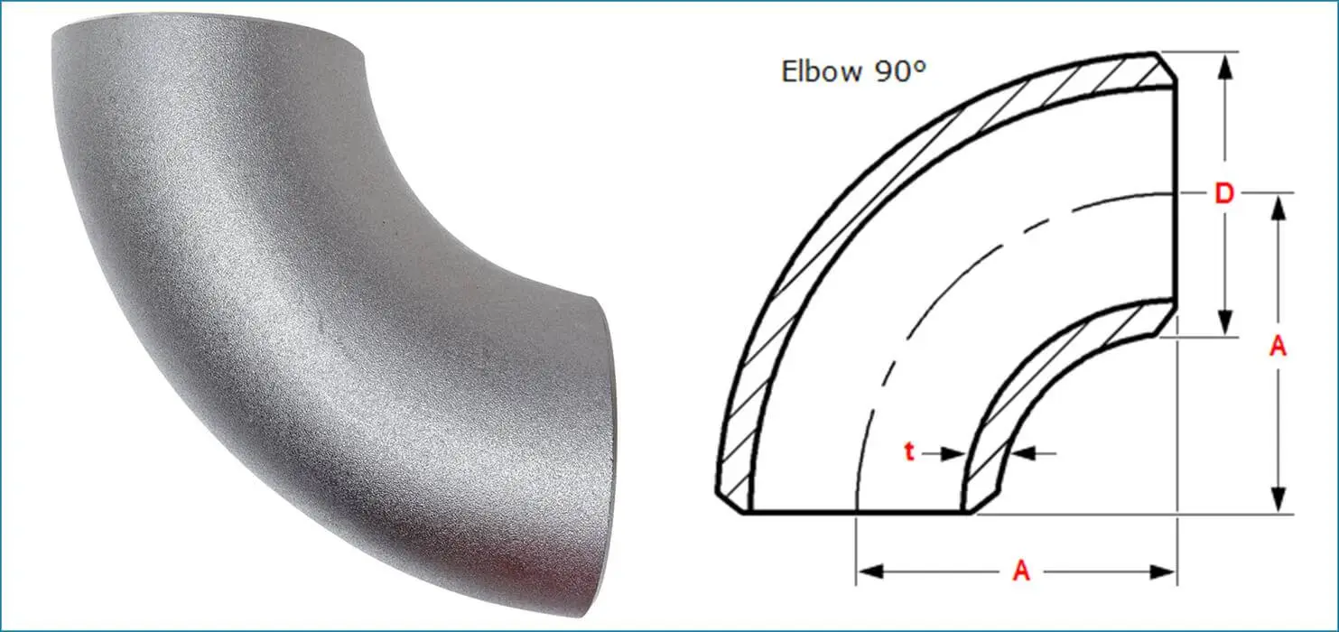 90 degree buttweld elbow