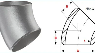 45-degree buttweld elbow 45-degree buttweld elbow