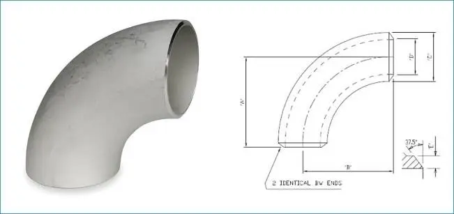  long-radius buttweld elbow 