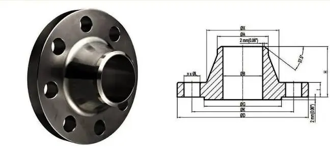 ASTM A105 weld neck flange